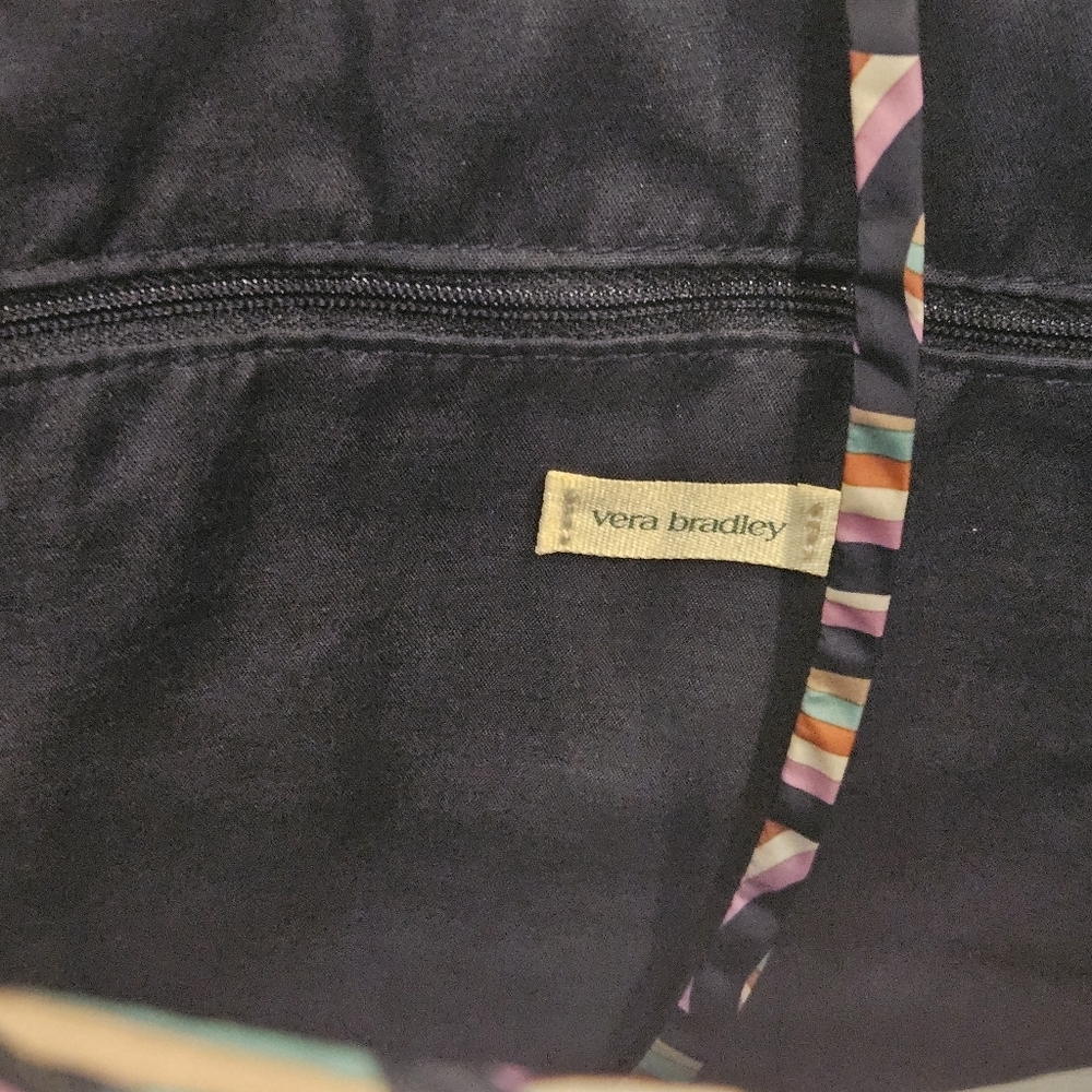 Vera Bradley Ultralight Tote Colorful Retro Ribbons NWT Water Repellent Fabric - Picture 6 of 7